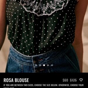 Sezane Black Ruffled Sleeveless Blouse